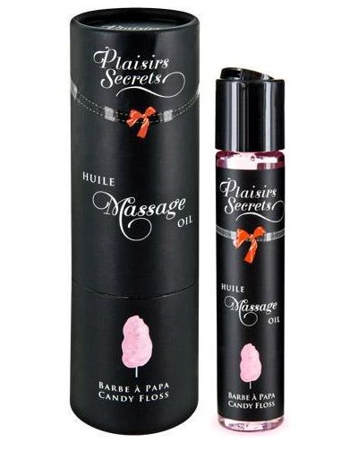 Массажное масло с ароматом сладкой ваты Huile de Massage Gourmande Barbe à Papa - 59 мл. - Plaisir Secret - купить с доставкой в Люберцах