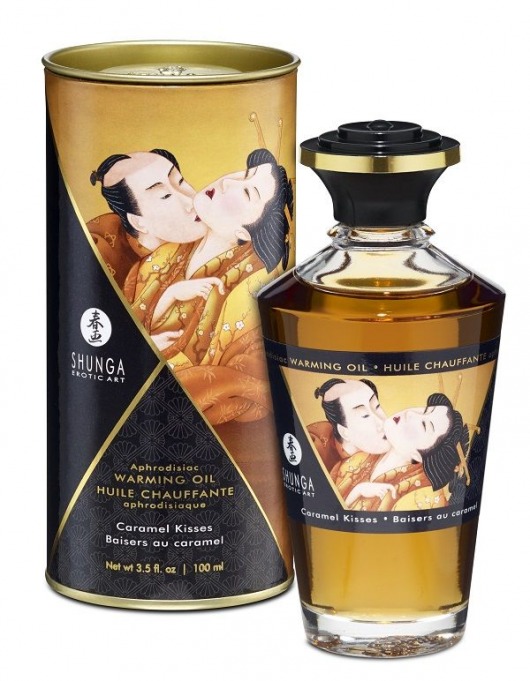 Массажное интимное масло с ароматом карамели - 100 мл. - Shunga - купить с доставкой в Люберцах