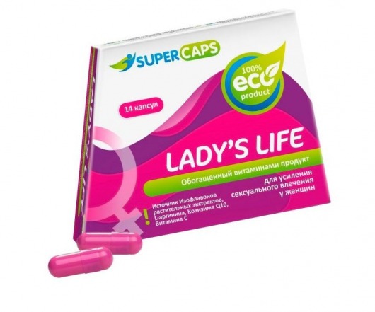 Возбуждающие капсулы Ladys Life - 14 капсул (0,35 гр.) - SuperCaps - купить с доставкой в Люберцах