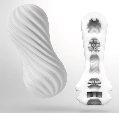 Мастурбатор FLEX Silky White с мягким рельефом - Tenga - в Люберцах купить с доставкой