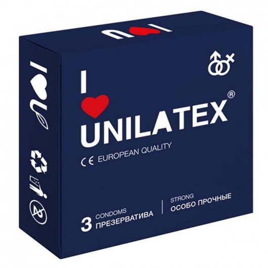 Ультрапрочные презервативы Unilatex Extra Strong - 3 шт. - Unilatex - купить с доставкой в Люберцах