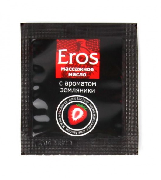 Пробник массажного масла с ароматом земляники Eros fantasy - 4 гр. - Биоритм - купить с доставкой в Люберцах