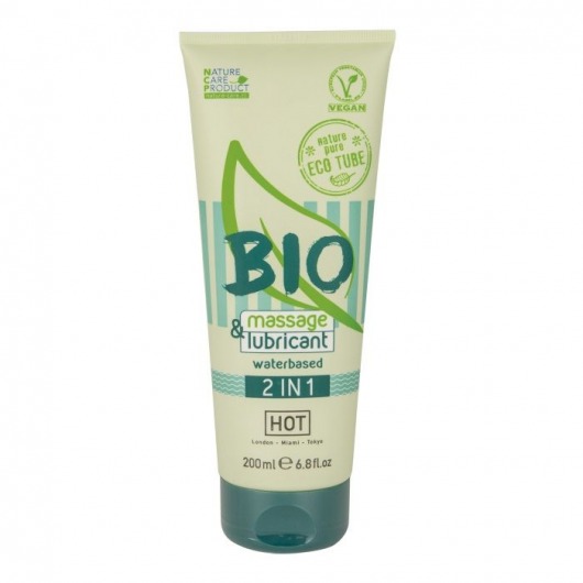 Массажный гель-лубрикант Bio 2-in-1 - 200 мл. - HOT - купить с доставкой в Люберцах
