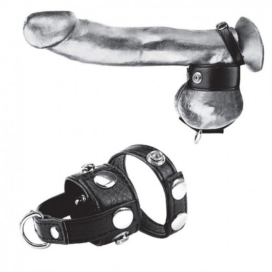Утяжка для мошонки и пениса Cock Ring With 1  Ball Stretcher And Optional Weight Ring - BlueLine - купить с доставкой в Люберцах