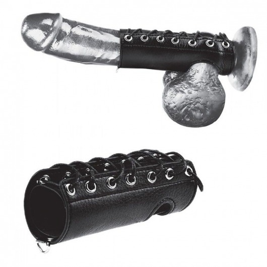 Сбруя на член на шнуровке 5  Cock Sheath - BlueLine - купить с доставкой в Люберцах