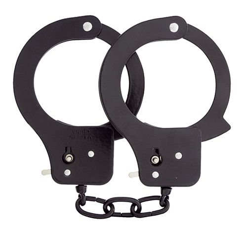 Чёрные наручники из листового металла BONDX METAL CUFFS BLACK - Dream Toys - купить с доставкой в Люберцах