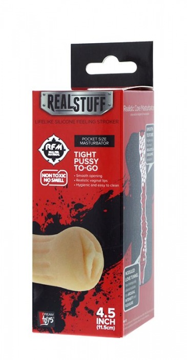 Мастурбатор-вагина REALSTUFF TIGHT PUSSY TO-GO - Dream Toys - в Люберцах купить с доставкой