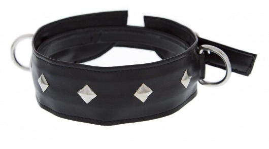 Полиуретановый ошейник с пуклями и D-кольцами Collar with Studs - Blush Novelties - купить с доставкой в Люберцах
