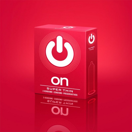 Супертонкие презервативы ON) Super Thin - 3 шт. - ON) - купить с доставкой в Люберцах