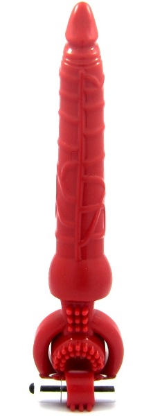 Красная вибронасадка с анальным стимулятором - ToyFa - в Люберцах купить с доставкой