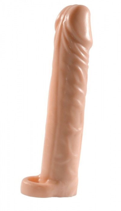 Телесная насадка-удлинитель Extension sleeve с подхватом - 17 см. - Sitabella - в Люберцах купить с доставкой