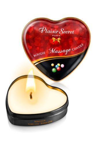 Массажная свеча с ароматом бубль-гума Bougie Massage Candle - 35 мл. - Plaisir Secret - купить с доставкой в Люберцах