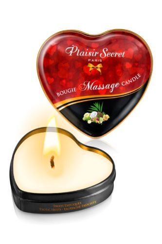 Массажная свеча с ароматом экзотических фруктов Bougie Massage Candle - 35 мл. - Plaisir Secret - купить с доставкой в Люберцах