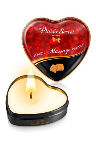 Массажная свеча с ароматом карамели Bougie Massage Candle - 35 мл. - Plaisir Secret - купить с доставкой в Люберцах