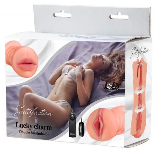 Двусторонний мастурбатор с вибропулей Satisfaction Lucky charm - Lola Games - в Люберцах купить с доставкой