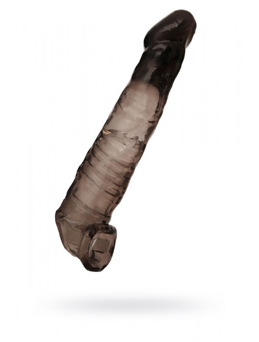 Чёрная насадка на пенис - 22,5 см. - ToyFa - в Люберцах купить с доставкой