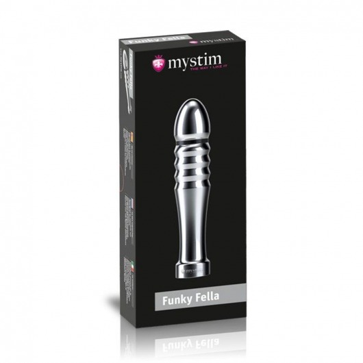 Ребристый фаллоимитатор для электростимуляции Funky Fella Rill Dildo - 13 см. - MyStim - купить с доставкой в Люберцах