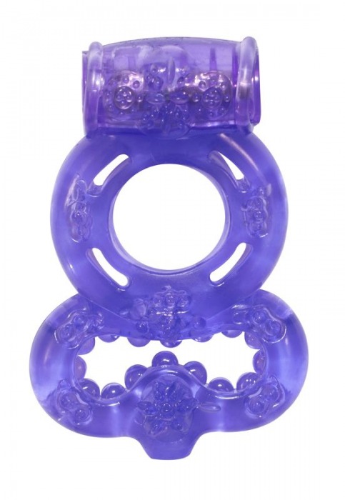 Фиолетовое эрекционное кольцо Rings Treadle с подхватом - Lola Games - в Люберцах купить с доставкой