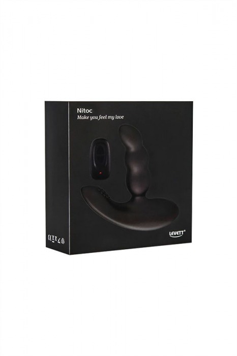 Черный силиконовый стимулятор простаты Levett Nitoc с пультом ДУ - Levett - в Люберцах купить с доставкой