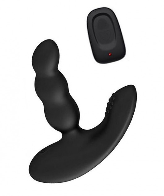 Черный силиконовый стимулятор простаты Levett Nitoc с пультом ДУ - Levett - в Люберцах купить с доставкой
