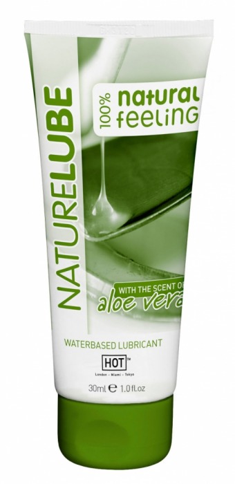 Смазка на водной основе с алоэ вера Nature Lube - 30 мл. - HOT - купить с доставкой в Люберцах