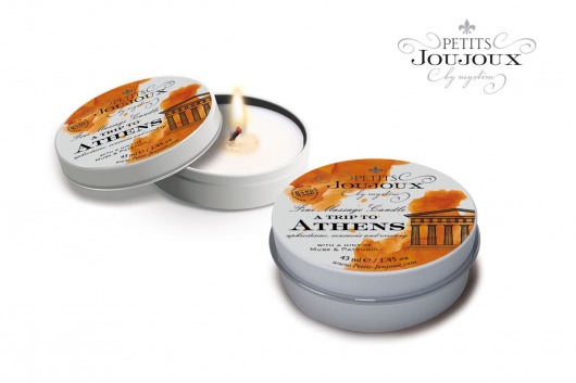 Массажная свеча Petits Joujoux Athens с ароматом муската и пачули - 33 гр. - MyStim - купить с доставкой в Люберцах