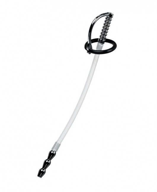 Силиконовый уретральный плаг со сменными фиксирующими кольцами Metal - ToyFa - купить с доставкой в Люберцах