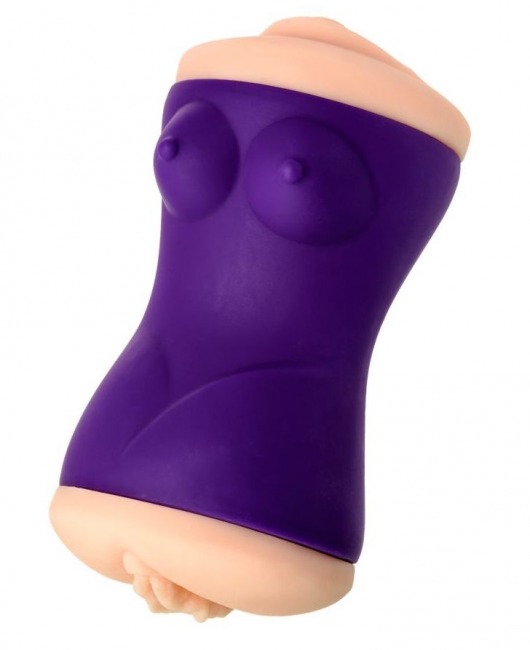 Двухсторонний мастурбатор JOS YARA в фиолетовой колбе - JOS - в Люберцах купить с доставкой