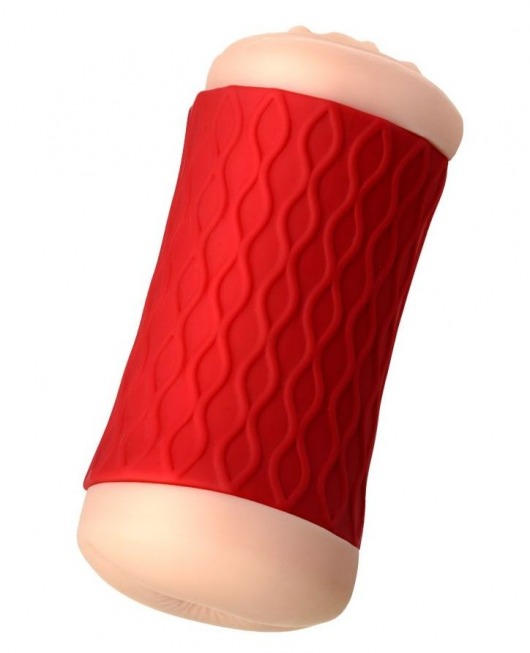 Двухсторонний мастурбатор JOS  NADIN в красном цилиндре - JOS - в Люберцах купить с доставкой
