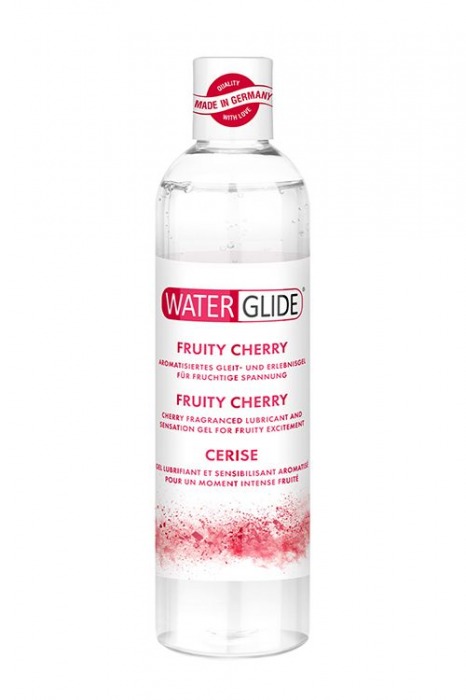 Лубрикант на водной основе с ароматом вишни FRUITY CHERRY - 300 мл. - Waterglide - купить с доставкой в Люберцах