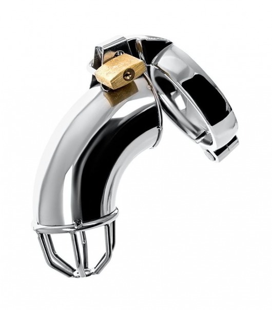 Серебристый мужской пояс верности TOYFA Metal - ToyFa - купить с доставкой в Люберцах