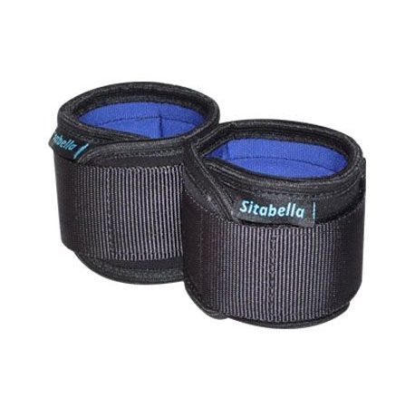 Неопреновые черно-синие наручники - Sitabella - купить с доставкой в Люберцах