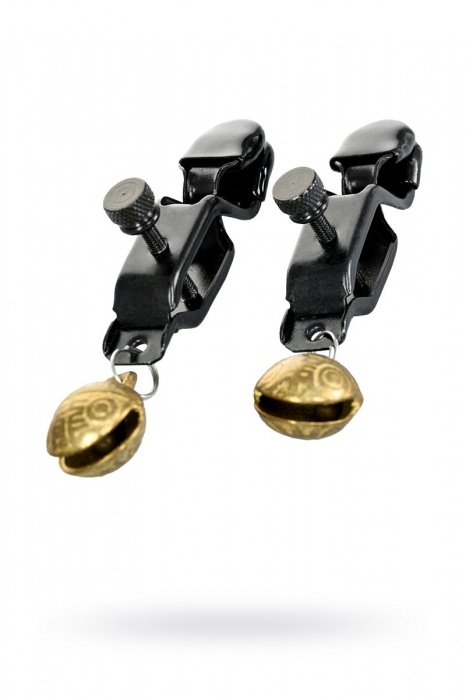 Черно-золотистые зажимы для сосков TOYFA Theatre - ToyFa - купить с доставкой в Люберцах