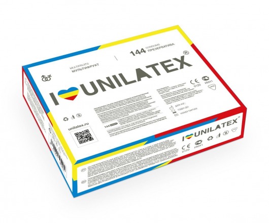 Разноцветные ароматизированные презервативы Unilatex Multifruits - 144 шт. - Unilatex - купить с доставкой в Люберцах
