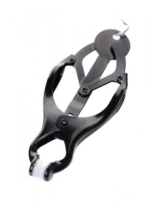 Черно-серебристые зажимы для сосков с кольцом для пениса TOYFA Metal - ToyFa - купить с доставкой в Люберцах