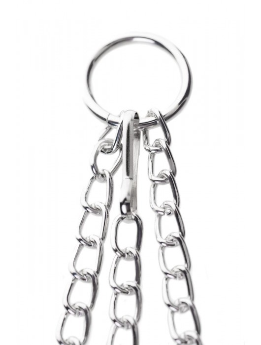 Черно-серебристые зажимы для сосков с кольцом для пениса TOYFA Metal - ToyFa - купить с доставкой в Люберцах