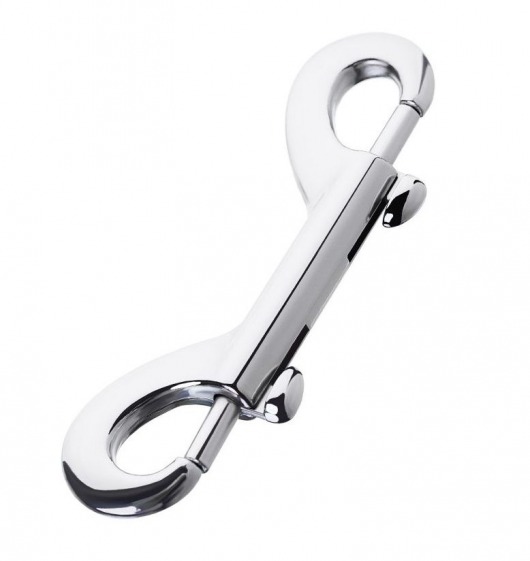 Серебристый двухсторонний карабин TOYFA Metal - ToyFa - купить с доставкой в Люберцах