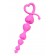Розовая силиконовая анальная цепочка Sweety - 18,5 см. - ToyFa