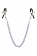 Зажимы для сосков с фиолетовой цепочкой Sweet Caress Nipple Chain - Sweet Caress - купить с доставкой в Люберцах