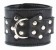Чёрные наручники  из кожи с пряжкой - БДСМ Арсенал - купить с доставкой в Люберцах