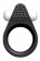 Чёрное эрекционное кольцо LIT-UP SILICONE STIMU RING 1 BLACK - Dream Toys - в Люберцах купить с доставкой